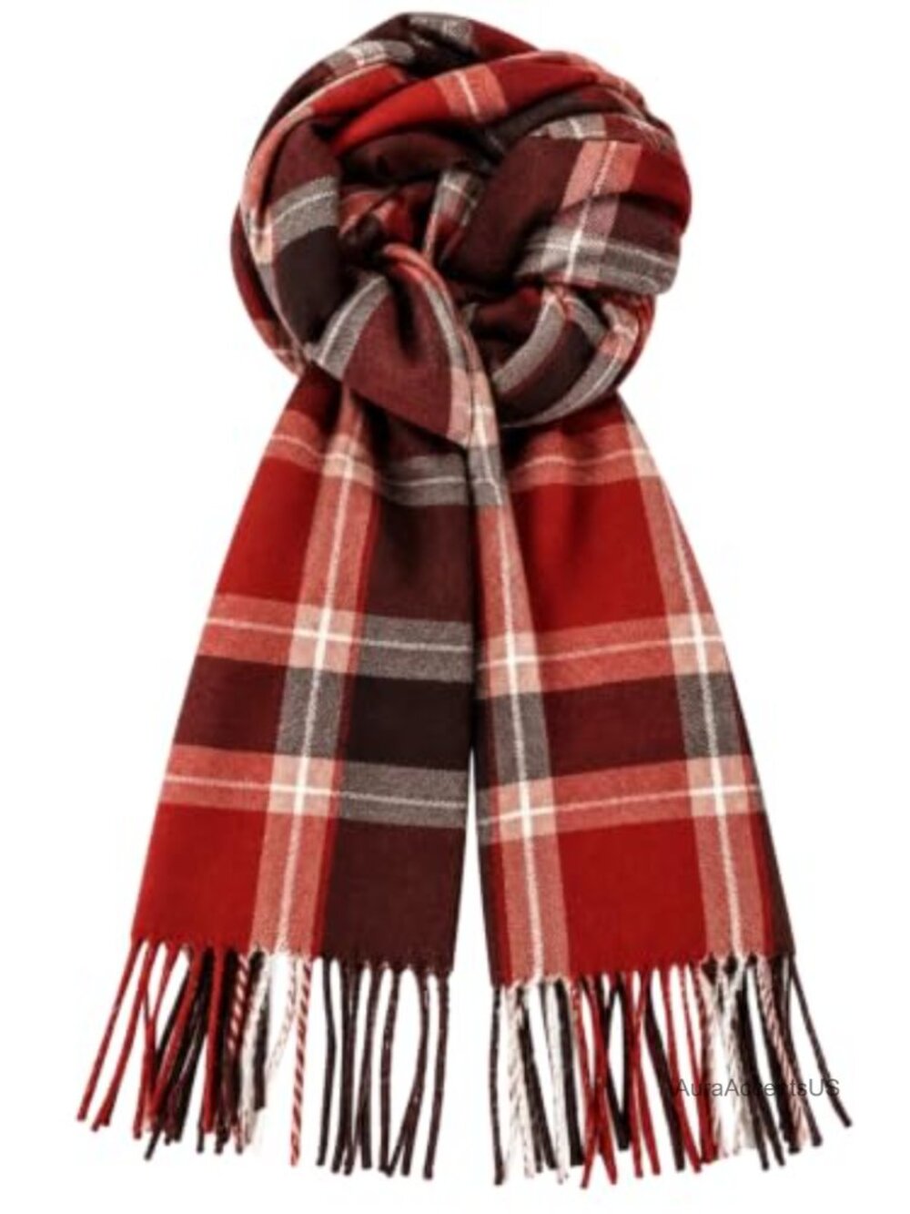Winter Plaid Scarf Men Women Soft Warm Tassel Long Neck Wrap